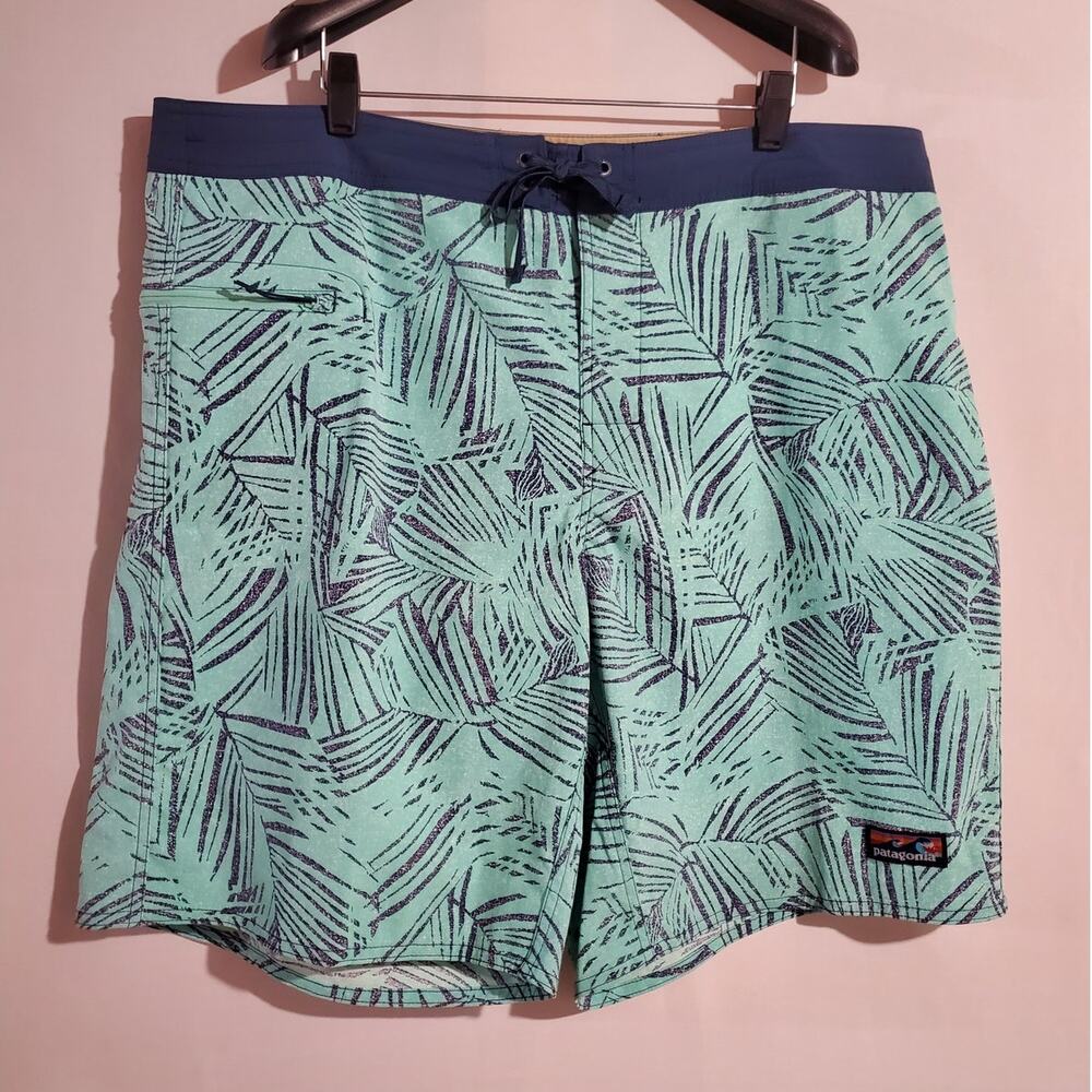 Patagonia Mens Wavefarer 10" Boardshorts Size 40 Blue Beach Swimming Trunks